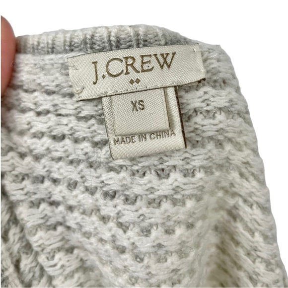 J. Crew Chevron Stitch Boatneck Wool Blend Oversized Sweater Size XS - Picture 5 of 6